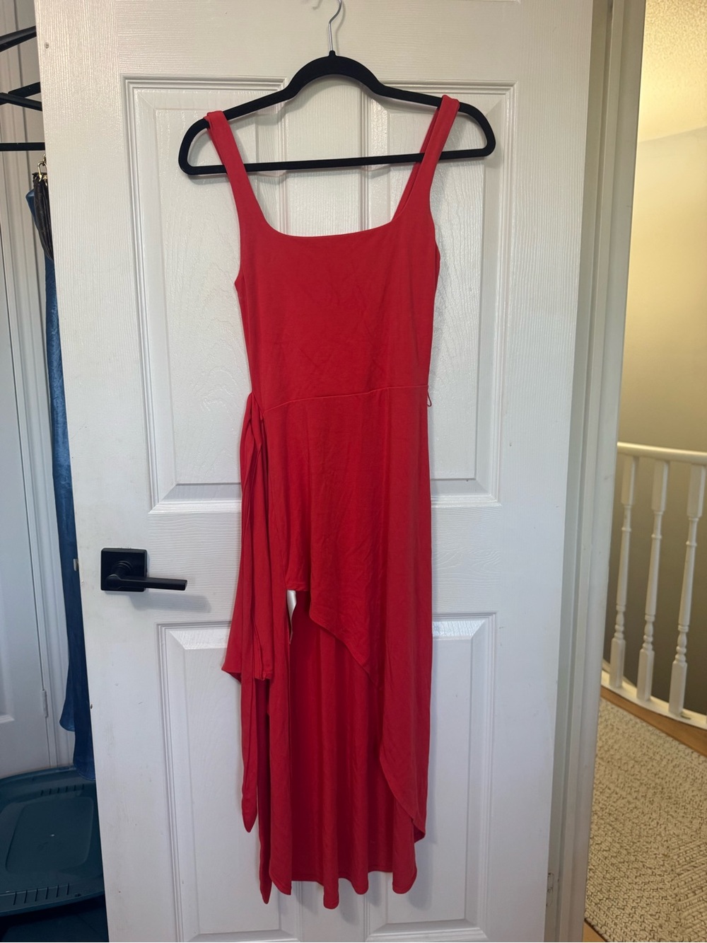 Wilfred by Aritzia Red Asymmetrical Wrap Midi Dress – Size Small